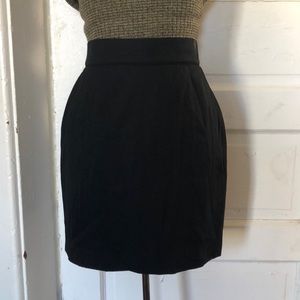 Classic Mugler black mini pencil skirt